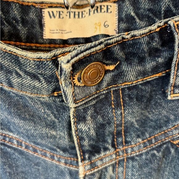 NWT We The Free Come As You Are Denim Maxi Slit Skirt Free People Blue - Picture 7 of 9